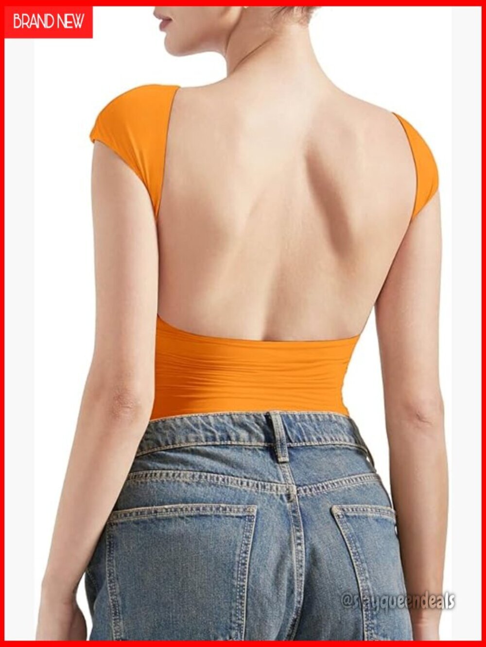 Backless Crop Top Y2K Tee Double Lined Open Back Sexy Going Out Shirt